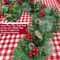 18Ft Prelit Snowy Bristle Pine Christmas Garland (Warm White and Multicolored Switching Lights)